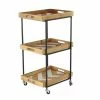 Top 10 🔔 Grayson Lane Black Metal Base with Wood Top Kitchen Cart (32-in x 18-in) 🌟