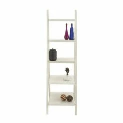 Deals 🧨 Grayson Lane 21-in x 65-in White Wood 5-Tier Traditional Shelving Unit 🌟 -GRAYSON LANE Sales 2022 330945277 AlternateImage5 l