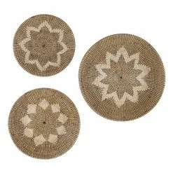 Cheapest โจ Grayson Lane 28.5-in H x 28.5-in W Abstract Starburst Seagrass Wall Accent - Set of 3 ๐