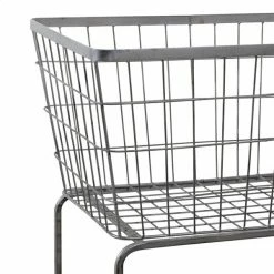 Cheapest 🌟 Grayson Lane Grey Metal Storage Cart (36-in x 28-in) 👏 -GRAYSON LANE Sales 2022 330945285 AlternateImage4 l
