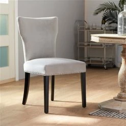 Flash Sale 👏 Grayson Lane Contemporary Polyester Upholstered 20-in W White/Black Wood Dining Chair 😍 -GRAYSON LANE Sales 2022 330945286 AlternateImage1 l