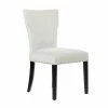 Flash Sale 👏 Grayson Lane Contemporary Polyester Upholstered 20-in W White/Black Wood Dining Chair 😍