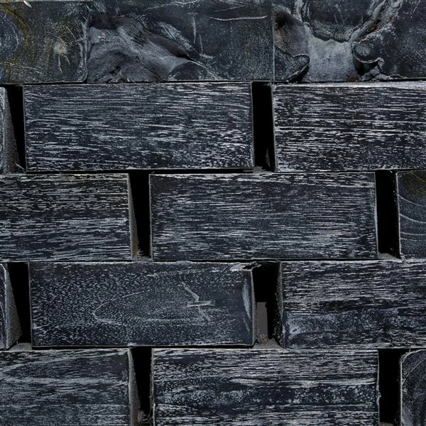 Cheapest 🥰 Grayson Lane Modern Grey Teak Wood Brick-Inspired Rectangle Ottoman 💯 4 Cheapest 🥰 Grayson Lane Modern Grey Teak Wood Brick-Inspired Rectangle Ottoman 💯 - Image 4