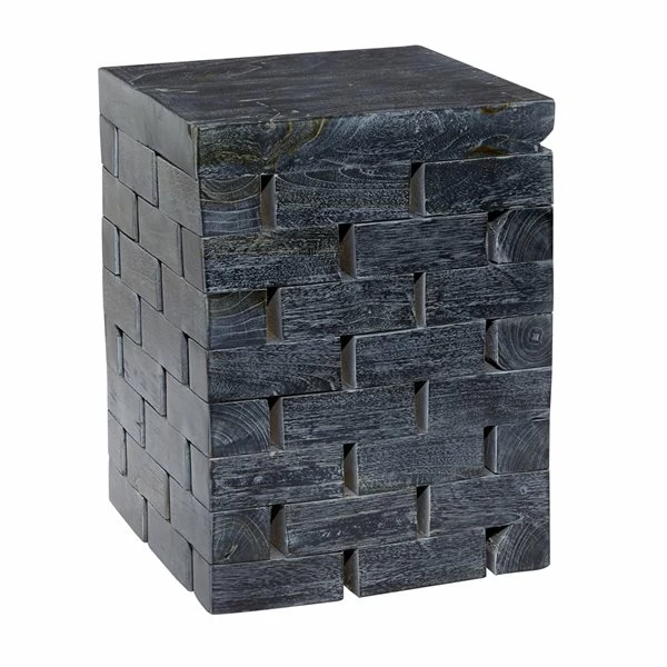 Cheapest 🥰 Grayson Lane Modern Grey Teak Wood Brick-Inspired Rectangle Ottoman 💯 1 Cheapest 🥰 Grayson Lane Modern Grey Teak Wood Brick-Inspired Rectangle Ottoman 💯