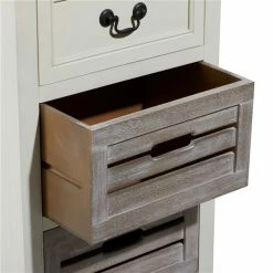 Flash Sale 😍 Grayson Lane 28-in x 17-in White Wood Coastal End Table with Wooden Crates 🛒 -GRAYSON LANE Sales 2022 330945306 AlternateImage3 l