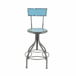 Discount ✔️ Grayson Lane Grey and Blue Adjustable Height Swivel Bar Stool 👏 -GRAYSON LANE Sales 2022 330945312 AlternateImage5 l
