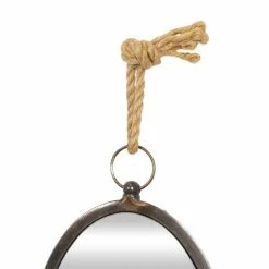 Cheap ⭐ Grayson Lane 21.85-in x 12.90-in Round Grey Wall Mirror 🔔 -GRAYSON LANE Sales 2022 330945323 AlternateImage4 l