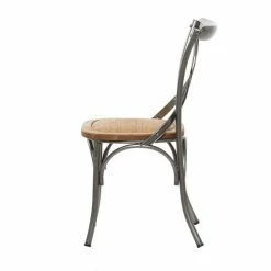 Coupon 🥰 Grayson Lane Farmhouse 18-in W Silver Iron and Wood Dining Chair ⌛ -GRAYSON LANE Sales 2022 330945353 AlternateImage5 l