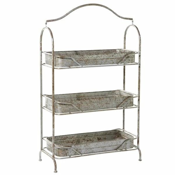 New ❤️ Grayson Lane 24-in x 36-in Grey Metal Farmhouse Plant Stand ✨ 5 New ❤️ Grayson Lane 24-in x 36-in Grey Metal Farmhouse Plant Stand ✨ - Image 5
