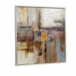 Cheapest ⌛ Grayson Lane Silver Wood Framed 40-in H x 40-in W Abstract Wood Hand-Painted Painting 🧨 -GRAYSON LANE Sales 2022 330945363 AlternateImage5 l