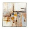 Cheapest ⌛ Grayson Lane Silver Wood Framed 40-in H x 40-in W Abstract Wood Hand-Painted Painting 🧨