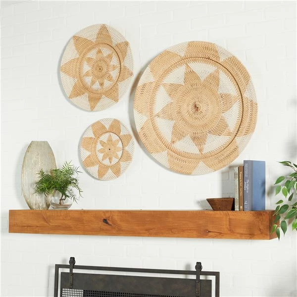New 🤩 Grayson Lane 27.5-in H x 27.5-in W Abstract Rattan Wall Accent - Set of 3 🔥 3 New 🤩 Grayson Lane 27.5-in H x 27.5-in W Abstract Rattan Wall Accent - Set of 3 🔥 - Image 3