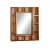 Cheap 🎉 Grayson Lane 28.63-in x 23.75-in Rectangle Brown Wall Mirror ✔️