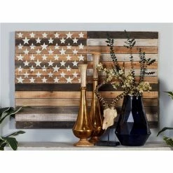Wholesale 👏 Grayson Lane 30-in H x 44-in W Flag Wood Wall Accent 🌟 -GRAYSON LANE Sales 2022 330945381 AlternateImage3 l
