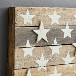 Wholesale 👏 Grayson Lane 30-in H x 44-in W Flag Wood Wall Accent 🌟 -GRAYSON LANE Sales 2022 330945381 AlternateImage5 l
