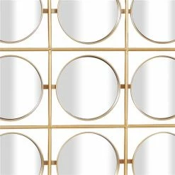 Best deal 🛒 Grayson Lane 27.63-in x 27.63-in Square Gold Wall Mirror 🤩 -GRAYSON LANE Sales 2022 330945384 AlternateImage3 l