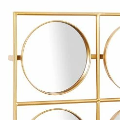 Best deal 🛒 Grayson Lane 27.63-in x 27.63-in Square Gold Wall Mirror 🤩 -GRAYSON LANE Sales 2022 330945384 AlternateImage4 l
