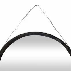 Best Pirce ❤️ Grayson Lane 30.55-in x 24.70-in Round Black Wall Mirror 🤩 -GRAYSON LANE Sales 2022 330945387 AlternateImage4 l