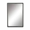 Discount ✔️ Grayson Lane 36-in x 24-in Contemporary Rectangle Black Wall Mirror ⭐