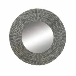 New 😍 Grayson Lane 36.70-in x 36.70-in Round Grey Wall Mirror 🎉