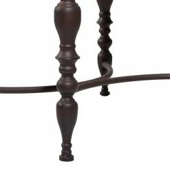 Budget 💯 Grayson Lane Farmhouse Grey Linen Cushion with Mahogany Frame Rectangle Ottoman 🔥 -GRAYSON LANE Sales 2022 330945399 AlternateImage4 l