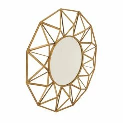 Wholesale 🌟 Grayson Lane 32.38-in x 32.38-in Round Gold Wall Mirror 😉 -GRAYSON LANE Sales 2022 330945402 AlternateImage5 l