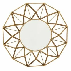 Wholesale 🌟 Grayson Lane 32.38-in x 32.38-in Round Gold Wall Mirror 😉 -GRAYSON LANE Sales 2022 330945402 AlternateImage6 l