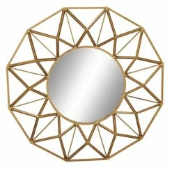 Wholesale 🌟 Grayson Lane 32.38-in x 32.38-in Round Gold Wall Mirror 😉