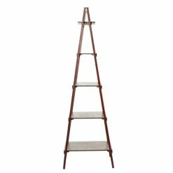 Flash Sale 🔔 Grayson Lane 21-in x 65-in Maroon Wood 5-Tier Traditional Shelving Unit 🎁 -GRAYSON LANE Sales 2022 330945403 AlternateImage5 l