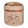 Promo 🛒 Grayson Lane Casual Multicoloured Bicycle Genuine Leather Round Ottoman ⭐