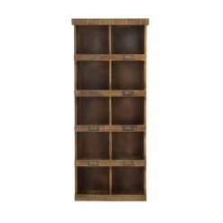 Discount ✨ Grayson Lane 18-in x 42-in Brown Wood Rustic Wall-Mounted Shelf 🔥