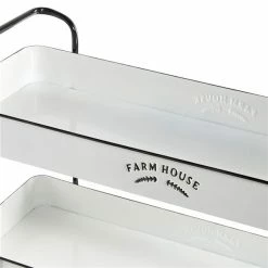 Top 10 🔔 Grayson Lane Black Metal Base with Iron Top Kitchen Cart (35-in x 32-in) ⌛ -GRAYSON LANE Sales 2022 330945419 AlternateImage3 l