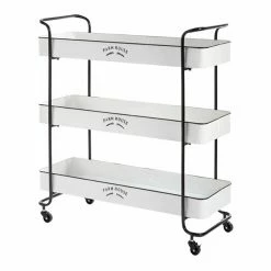 Top 10 🔔 Grayson Lane Black Metal Base with Iron Top Kitchen Cart (35-in x 32-in) ⌛ -GRAYSON LANE Sales 2022 330945419 AlternateImage5 l