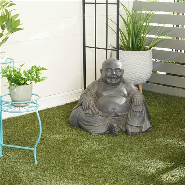 Hot Sale π Grayson Lane 18-in H x 23-in W Black Buddha Garden Statue π 2 Hot Sale π Grayson Lane 18-in H x 23-in W Black Buddha Garden Statue π - Image 2