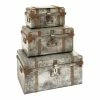 Budget ⭐ Grayson Lane Silver Metal Storage Trunk - Set of 3 😍