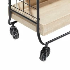 Buy 🛒 Grayson Lane Black Metal Base with Wood Top Kitchen Cart (33-in x 25-in x 12-in) 🛒 -GRAYSON LANE Sales 2022 330945426 AlternateImage4 l