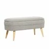 Budget 🛒 Grayson Lane 40-in x 19-in Industrial Light Grey Storage Bench 🤩