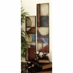 Brand new 👍 Grayson Lane 31-in H x 8-in W Abstract Metal Wall Accent - Set of 4 🎉 -GRAYSON LANE Sales 2022 330945442 AlternateImage3 l