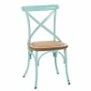 Best Pirce 🌟 Grayson Lane Farmhouse 18-in W Distressed Blue Iron and Rattan Dining Chair 💯