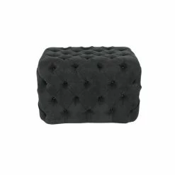 Budget ⭐ Grayson Lane Vintage Black Tufted Cushioned Rectangle Ottoman 😍 -GRAYSON LANE Sales 2022 330945453 AlternateImage5 l