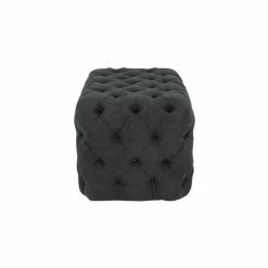 Budget ⭐ Grayson Lane Vintage Black Tufted Cushioned Rectangle Ottoman 😍 -GRAYSON LANE Sales 2022 330945453 AlternateImage6 l
