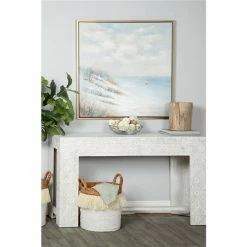 Flash Sale 😍 Grayson Lane Gold Wood Framed 40-in H x 40-in W Coastal Beach Resin Painting 👍 -GRAYSON LANE Sales 2022 330945460 AlternateImage1 l