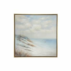 Flash Sale 😍 Grayson Lane Gold Wood Framed 40-in H x 40-in W Coastal Beach Resin Painting 👍 -GRAYSON LANE Sales 2022 330945460 AlternateImage5 l