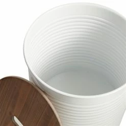 Top 10 ❤️ Grayson Lane Farmhouse White Round Integrated Storage Ottoman - Set of 2 👏 -GRAYSON LANE Sales 2022 330945462 AlternateImage3 l