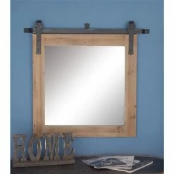 Best deal 😍 Grayson Lane 31.40-in x 31-in Square Brown Wall Mirror ⌛ -GRAYSON LANE Sales 2022 330945463 AlternateImage2 l