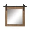 Best deal 😍 Grayson Lane 31.40-in x 31-in Square Brown Wall Mirror ⌛