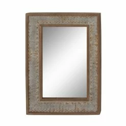 Best deal ⭐ Grayson Lane 40-in x 29.5-in Rectangle Grey Wall Mirror ✨ -GRAYSON LANE Sales 2022 330945464 AlternateImage5 l
