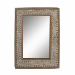 Best deal ⭐ Grayson Lane 40-in x 29.5-in Rectangle Grey Wall Mirror ✨