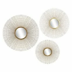 Discount 👍 Grayson Lane 27-in H x 27-in W Ornamental Round Metal Wall Accent - Set of 3 🎁