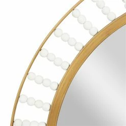 Best reviews of 🎁 Grayson Lane 32-in x 32-in Round Brown Wall Mirror 🔥 -GRAYSON LANE Sales 2022 330945477 AlternateImage3 l